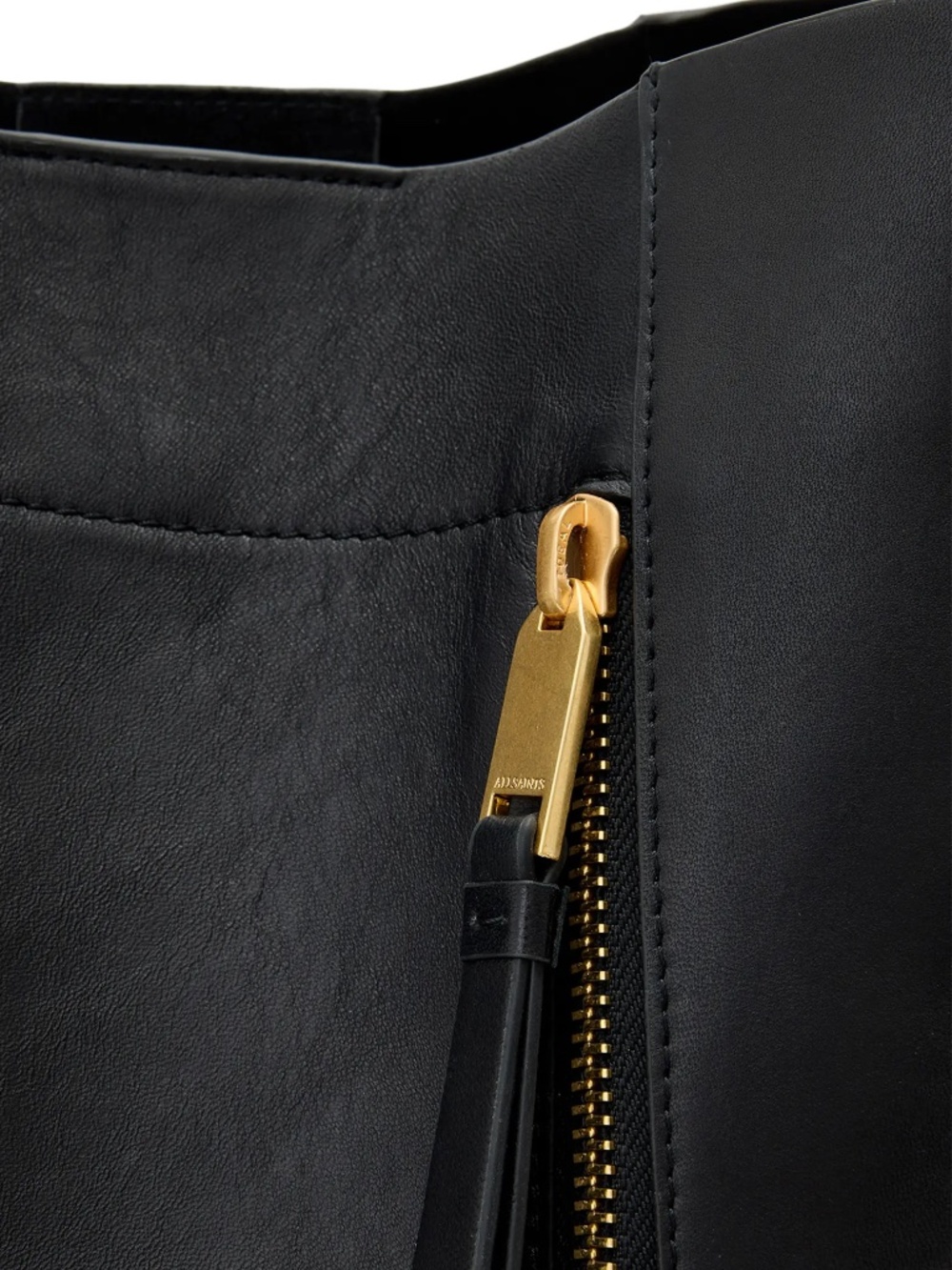 All Saints Alba Sheepskin Leather Structured Hobo Bag - Picture 7 of 11